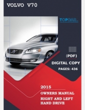 VOLVO V70 2015 OWNERS MANUAL RHD&LHD